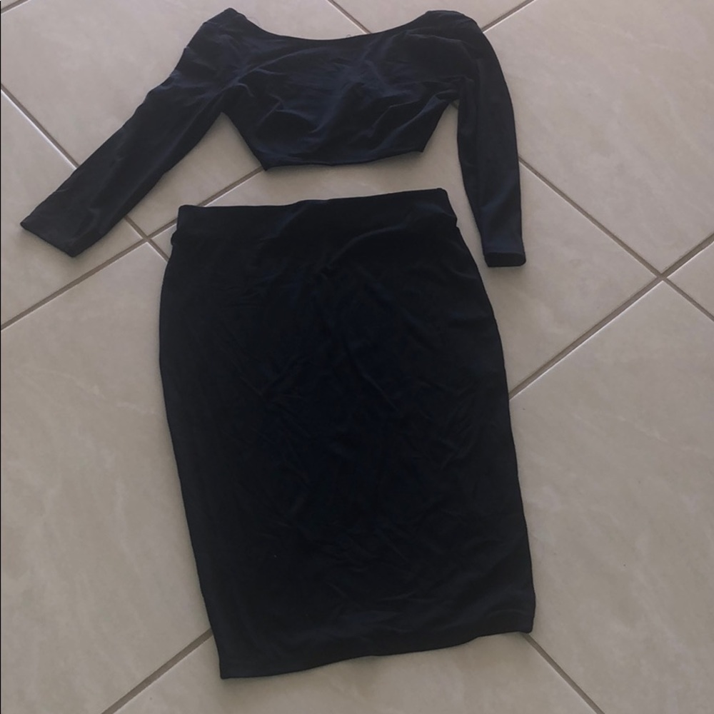 David Lerner Crop & Midi Set
